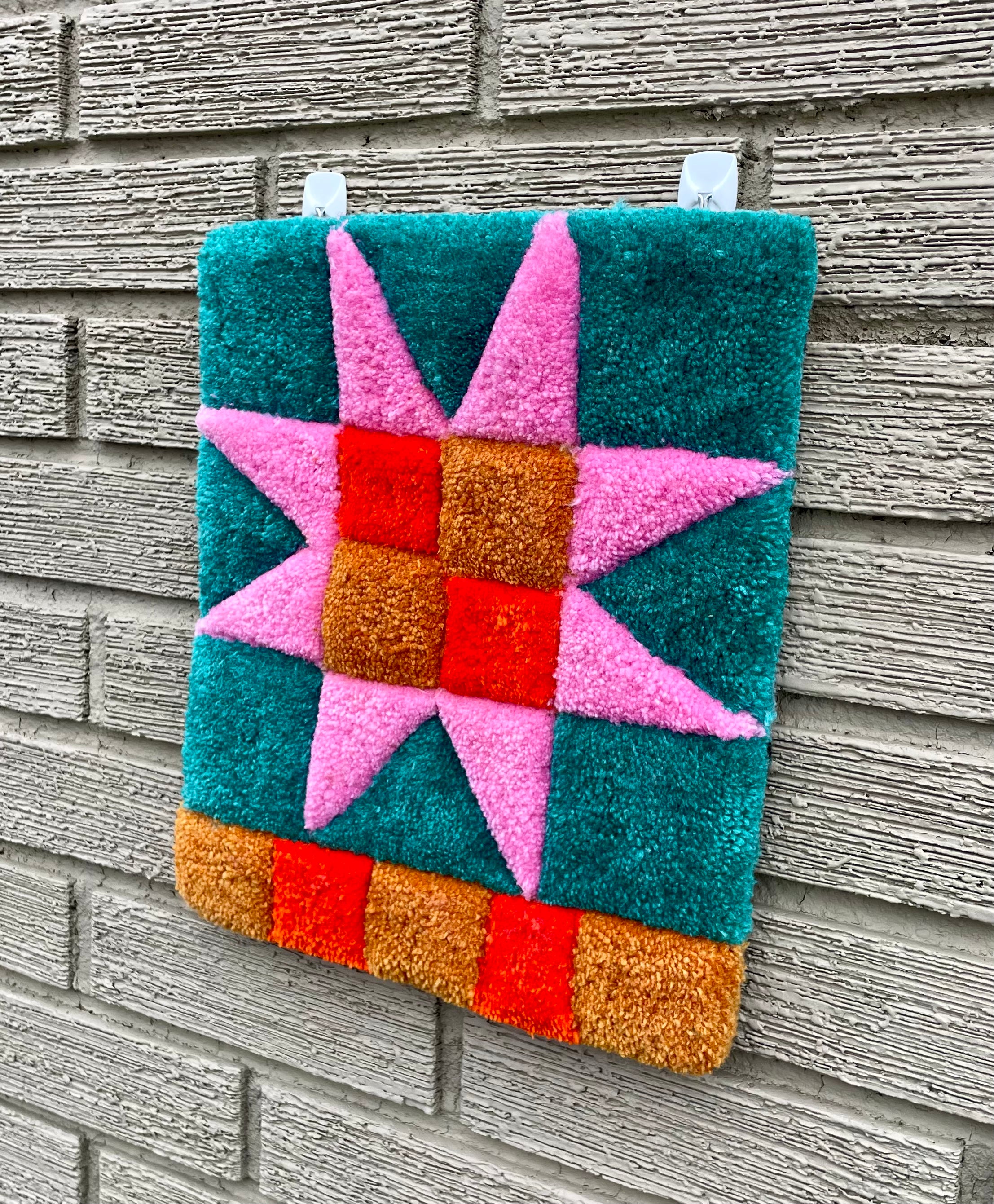 Turquoise Quilt Star Wall Hanging