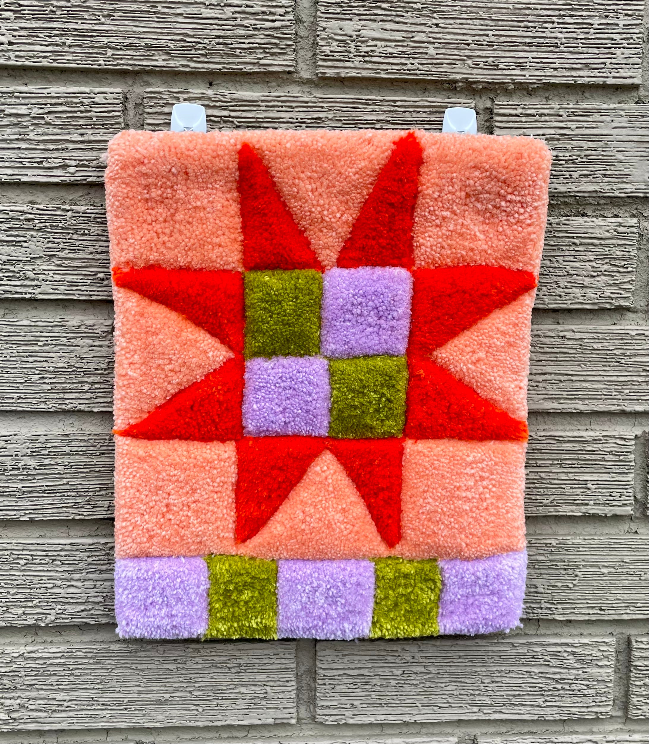 Peach Quilt Star Wall Hanging