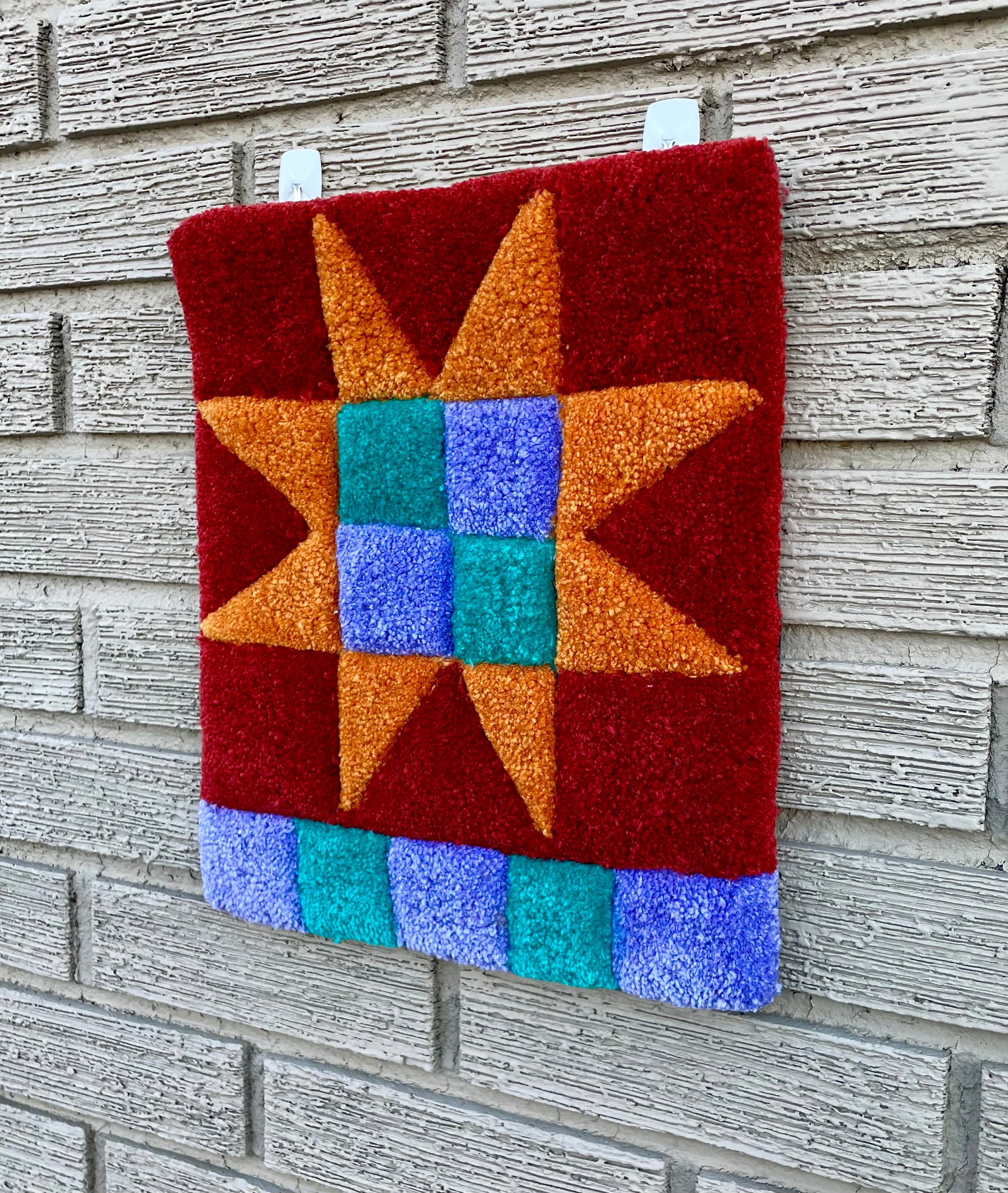 Burgundy Quilt Star Wall Hanging