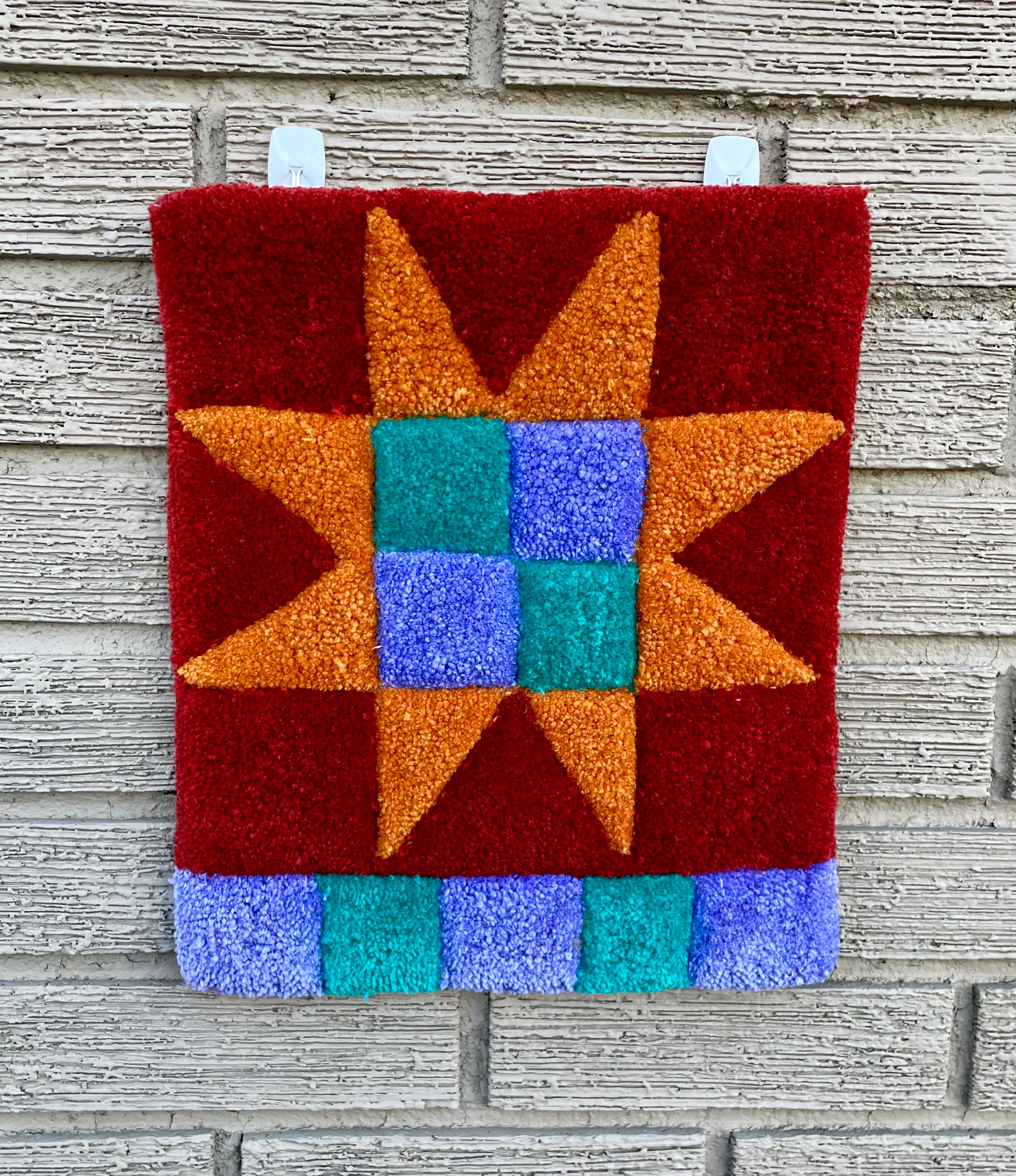Burgundy Quilt Star Wall Hanging