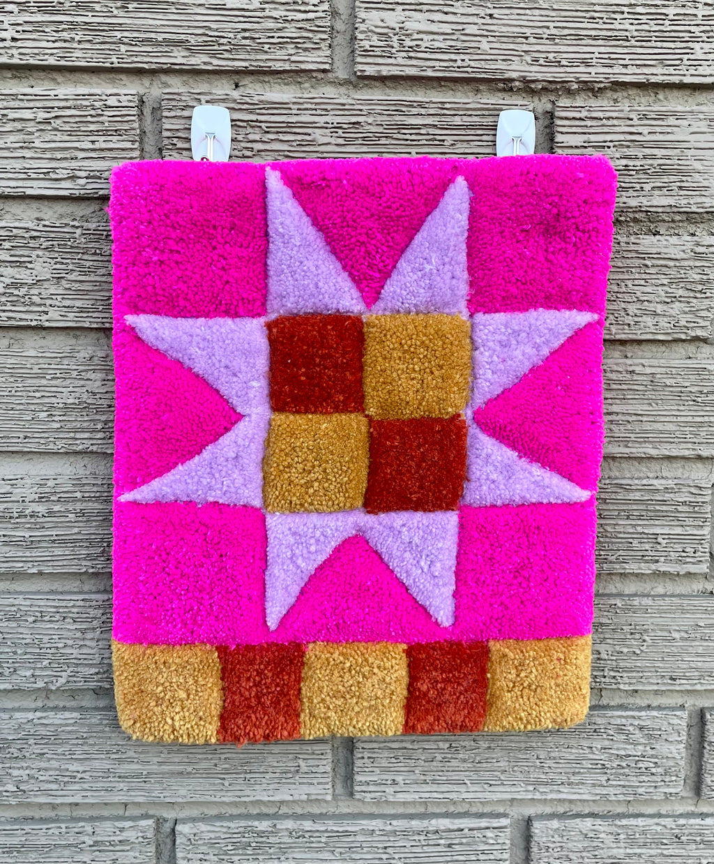 Hot Pink Quilt Star Wall Hanging