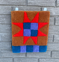 Curry and Orange Quilt Star Wall Hanging
