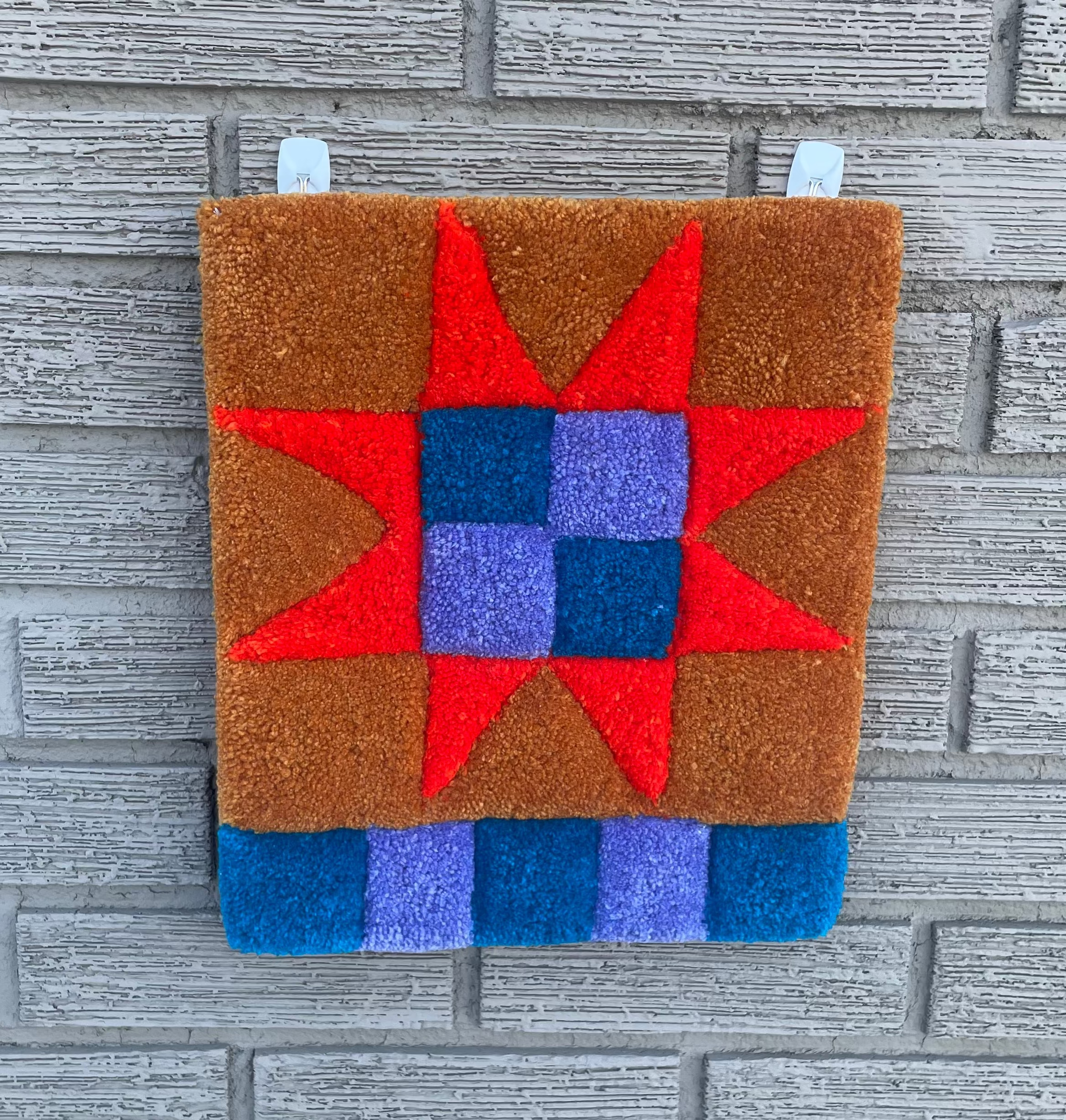 Curry and Orange Quilt Star Wall Hanging