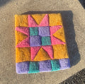 Mustard and Pink Quilt Star Wall Hanging