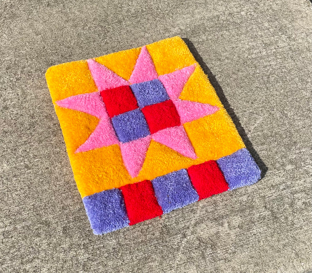 Yellow Quilt Star Wall Hanging