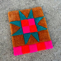 Neon Mustard Quilt Star Wall Hanging