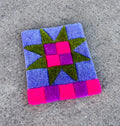 Neon Periwinkle Quilt Star Wall Hanging