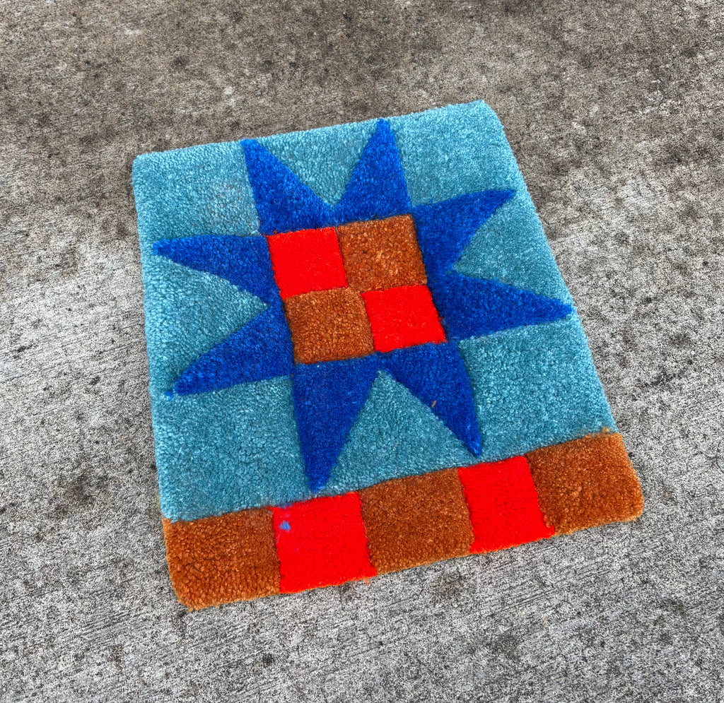 Mist Blue Quilt Star Wall Hanging