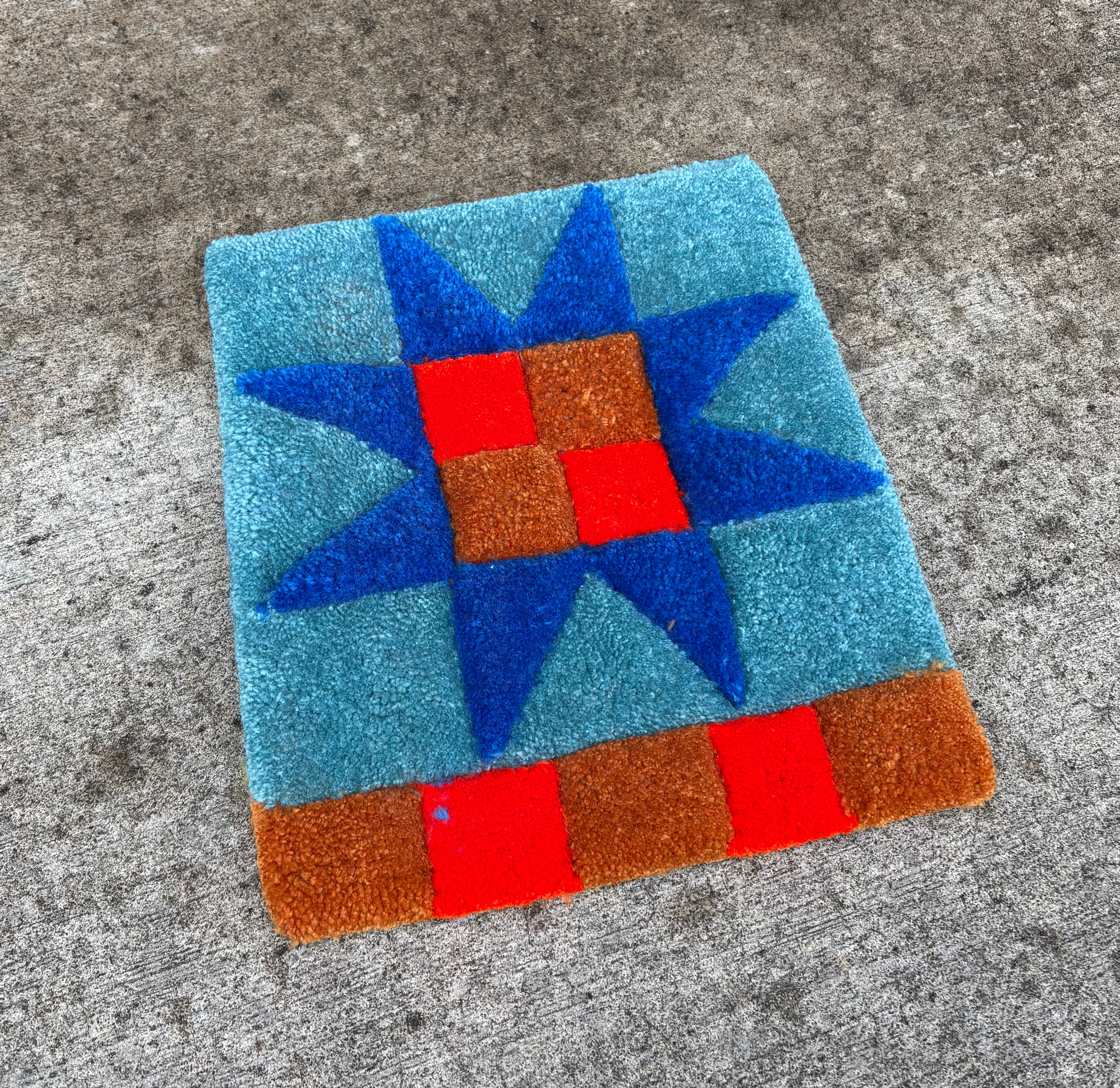 Mist Blue Quilt Star Wall Hanging