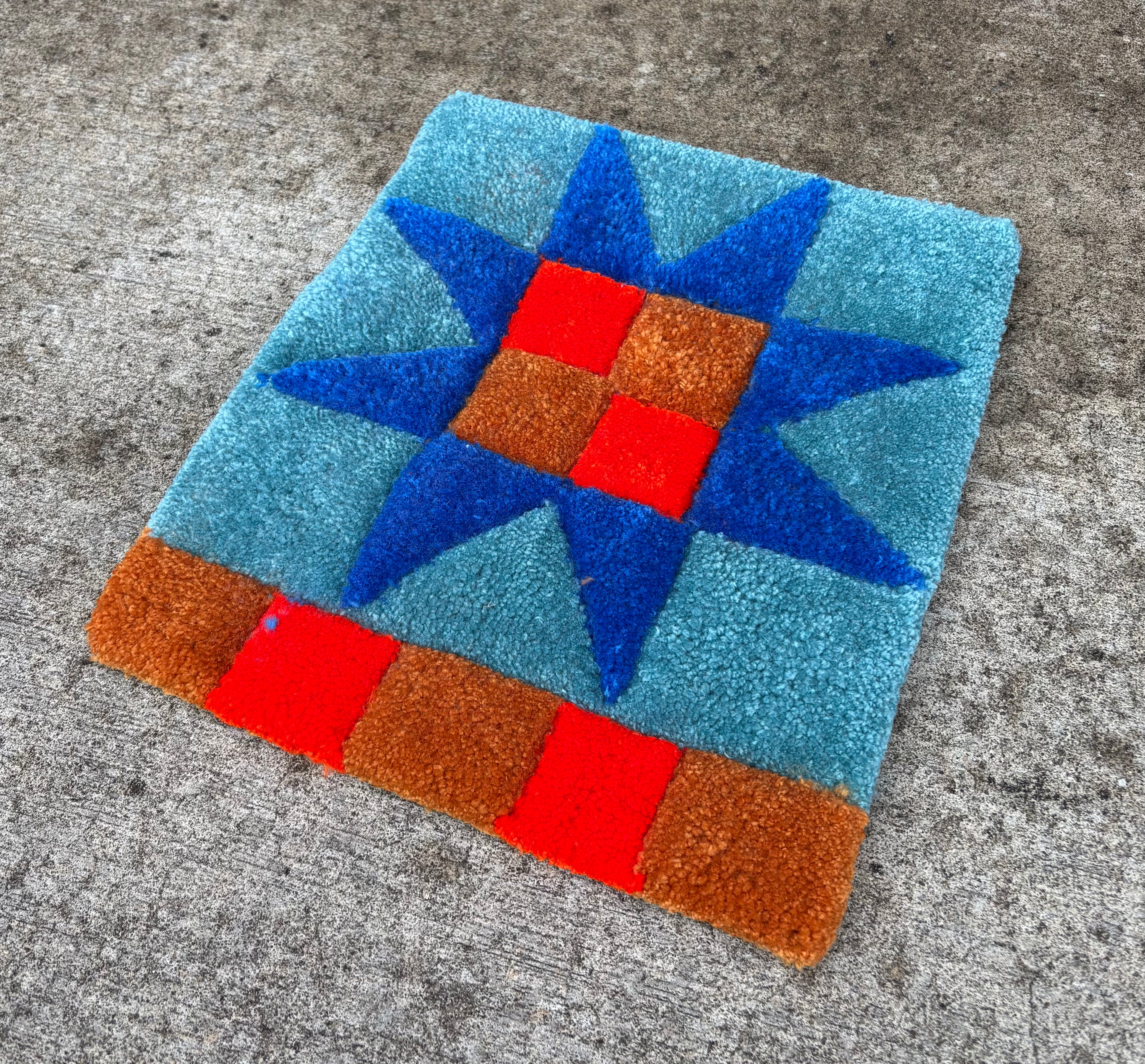 Mist Blue Quilt Star Wall Hanging